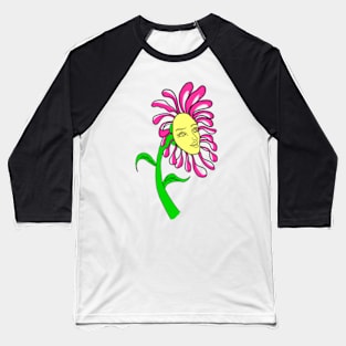 Face Flower Baseball T-Shirt